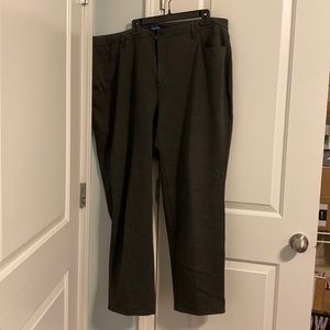 Talbots Grey High-Rise Straight-Leg (Curvy) Pants